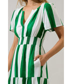 Green Pilmar Stripe Rony Maxi Dress