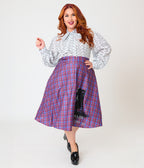 Annabelle x Unique Vintage Plus Size White Miss Me Gwen Blouse