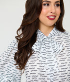 Annabelle x Unique Vintage White Miss Me Gwen Blouse