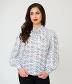 Annabelle x Unique Vintage White Miss Me Gwen Blouse