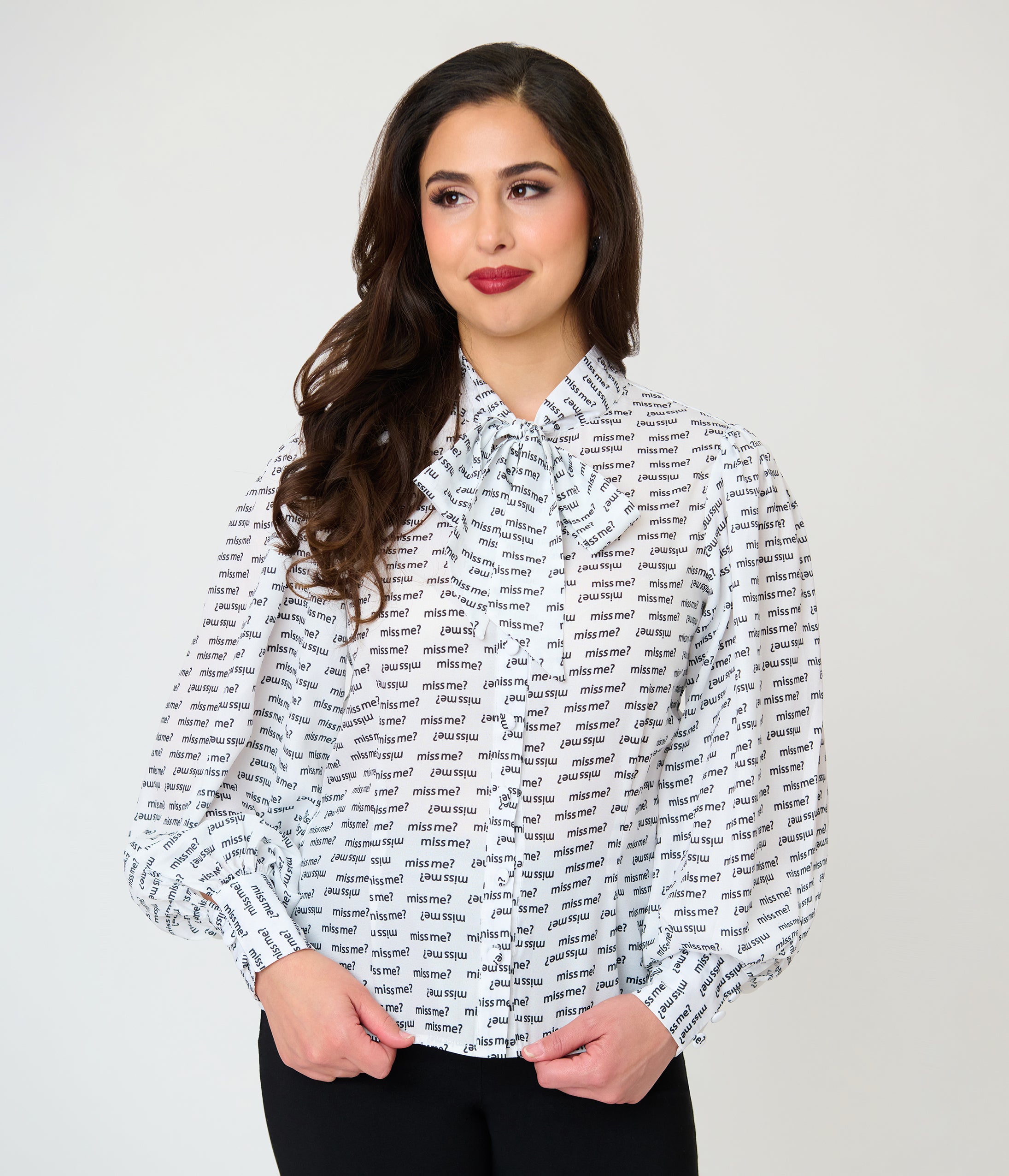 Annabelle x Unique Vintage White Miss Me Gwen Blouse