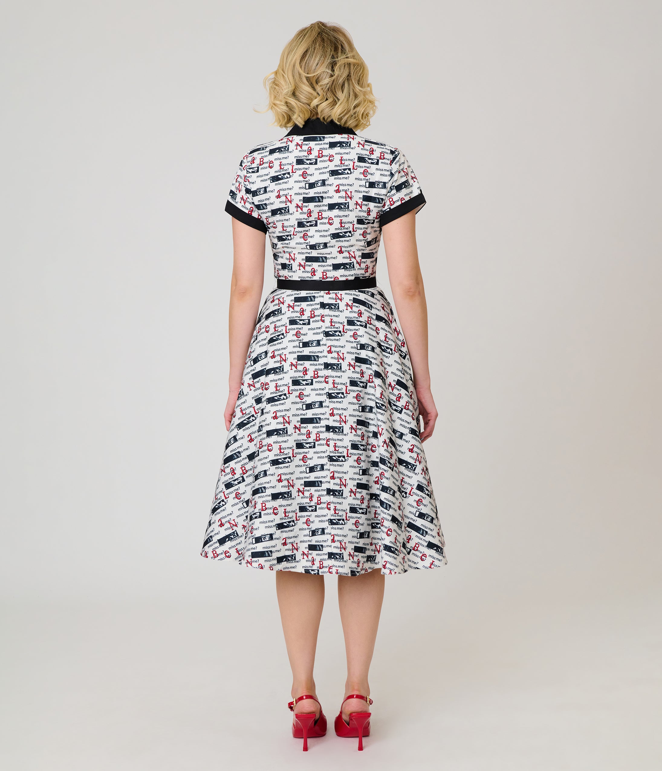Annabelle x Unique Vintage Ivory Miss Me Alexis Swing Dress
