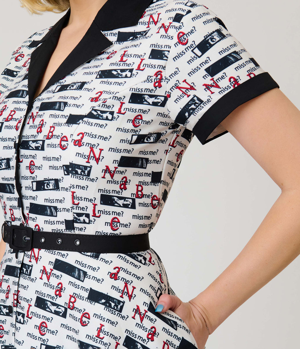 Annabelle x Unique Vintage Ivory Miss Me Alexis Swing Dress
