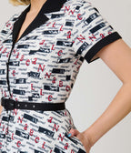 Annabelle x Unique Vintage Ivory Miss Me Alexis Swing Dress
