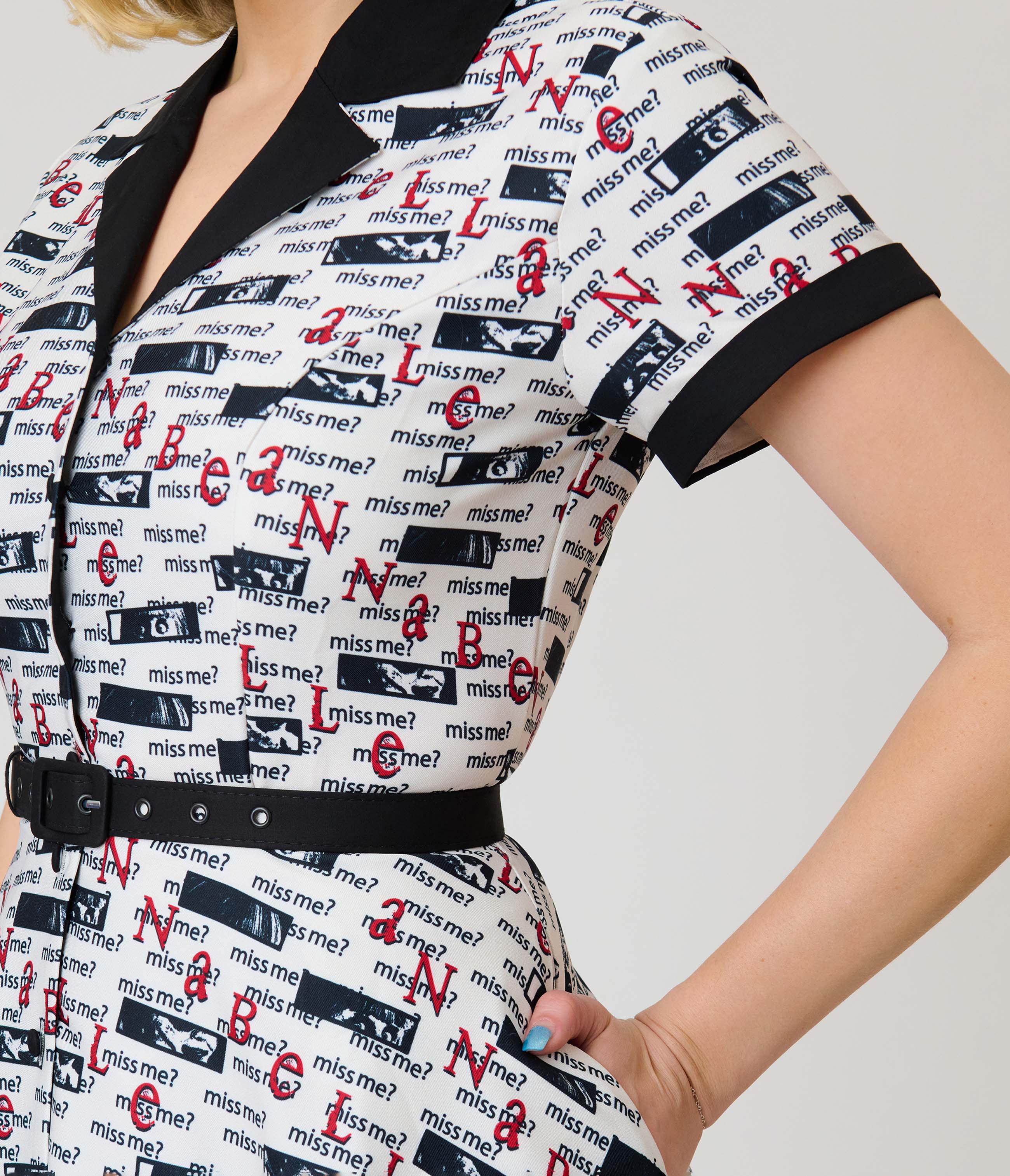 Annabelle x Unique Vintage Ivory Miss Me Alexis Swing Dress