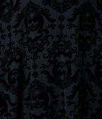 Annabelle x Unique Vintage Plus Size 1970s Black Flocked Leota Swing Dress