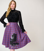 The Conjuring x Unique Vintage Purple Plaid Vivien Swing Skirt