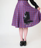 The Conjuring x Unique Vintage Purple Plaid Vivien Swing Skirt
