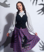 The Conjuring x Unique Vintage Purple Plaid Vivien Swing Skirt