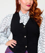 The Conjuring x Unique Vintage Plus Size Black Button Up Vest