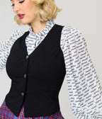 The Conjuring x Unique Vintage Black Button Up Vest