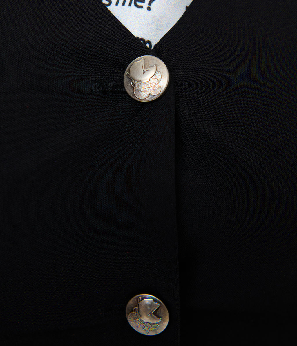 The Conjuring x Unique Vintage Black Button Up Vest