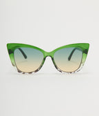 Unique Vintage Green Ombre Cat Eye Sunglasses