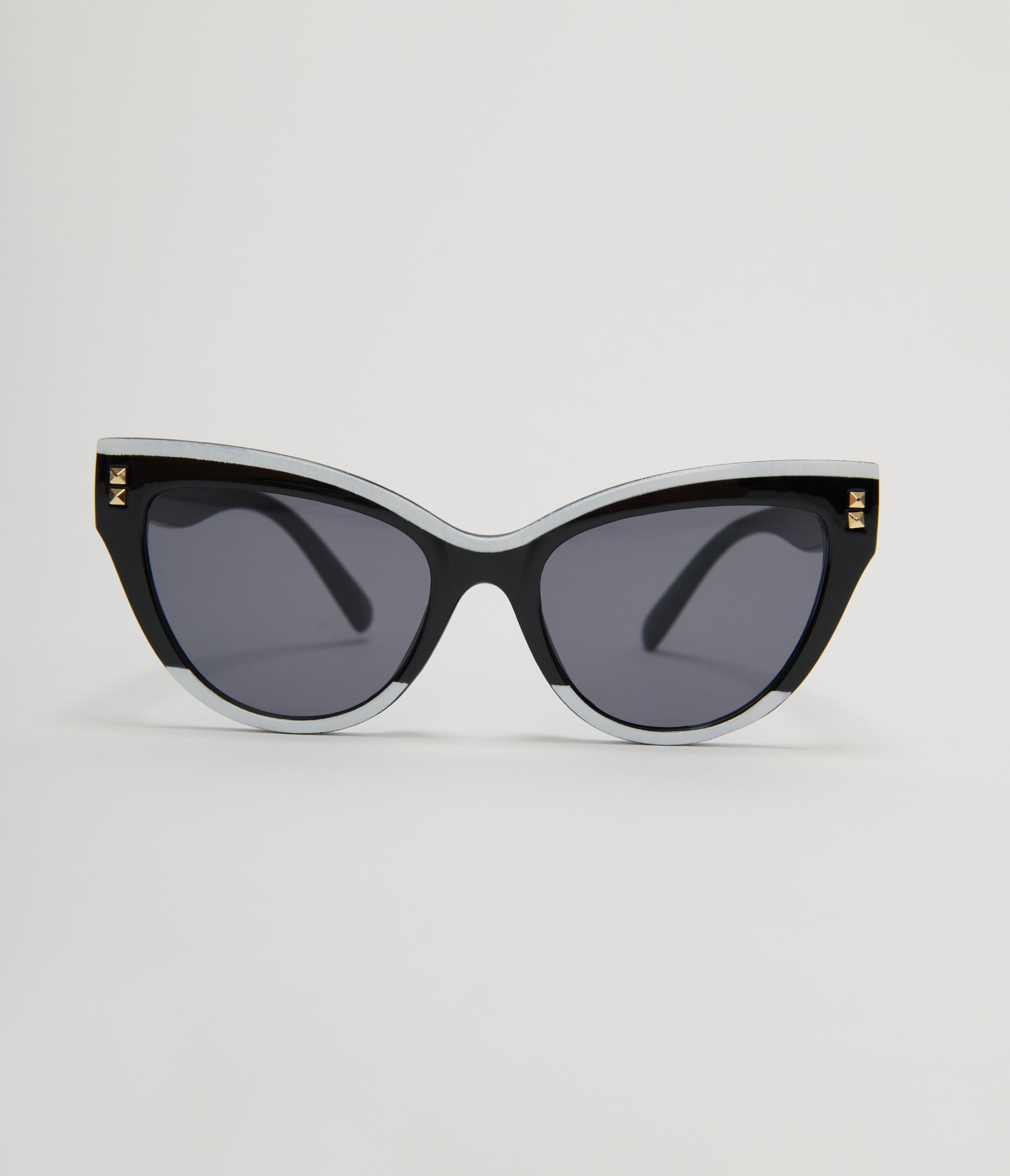 Unique Vintage Black & White Translucent Cat Eye Sunglasses