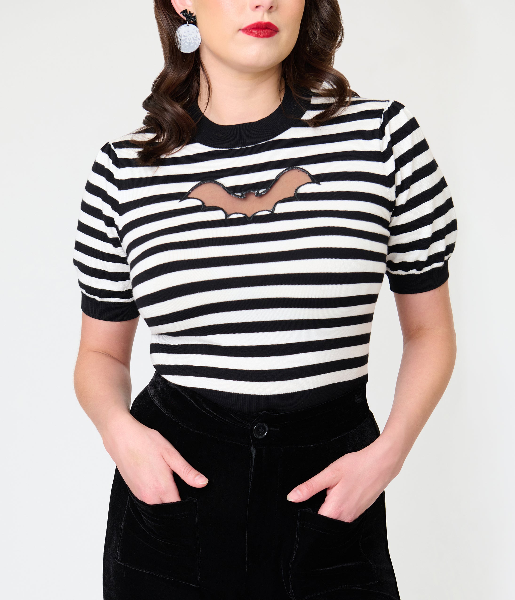 Smak Parlour Black Velvet Wide Leg Trousers