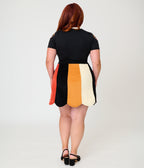 Smak Parlour Plus Size Candy Corn Stripe Corduroy Mini Skirt
