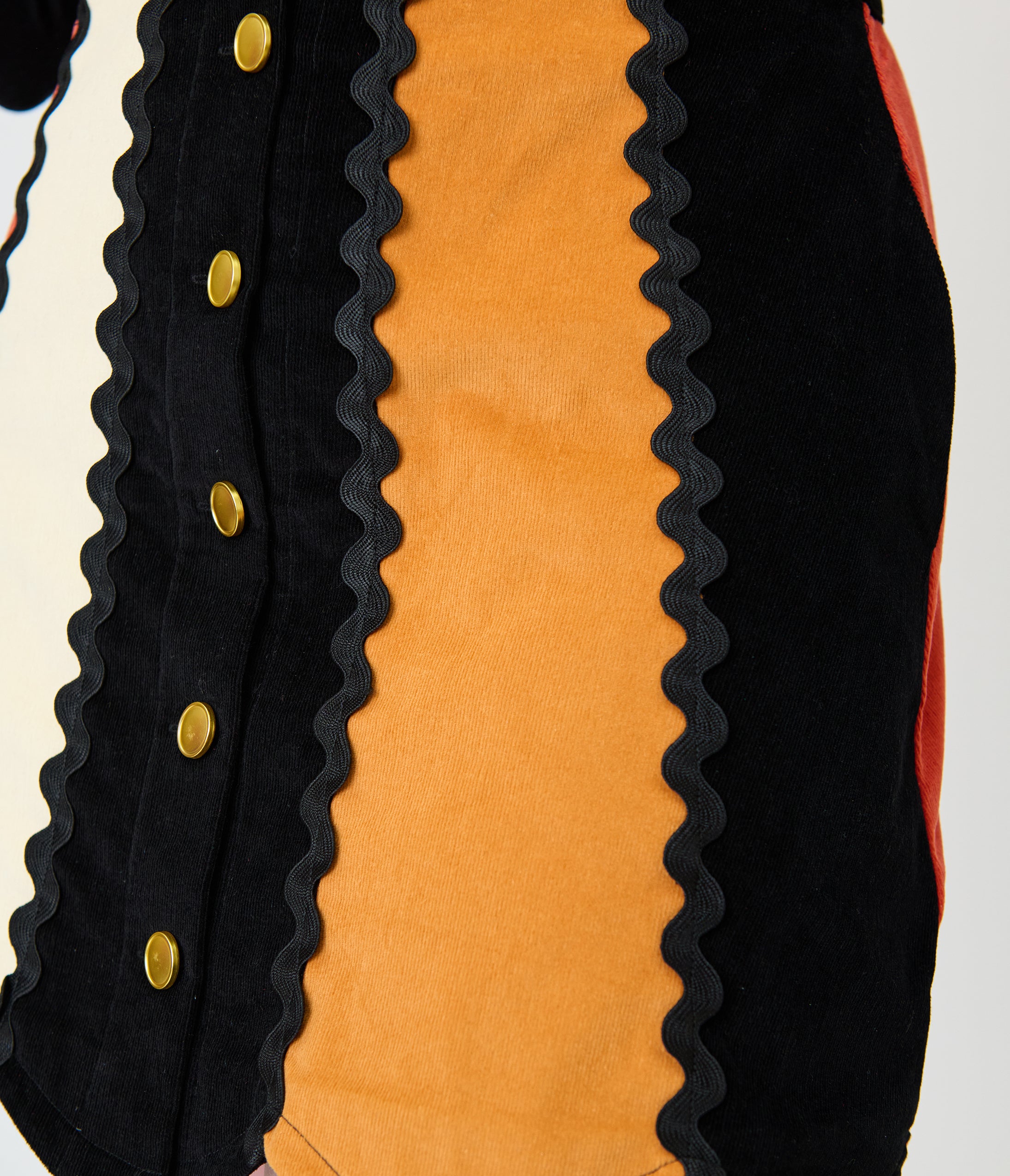 Smak Parlour Candy Corn Stripe Corduroy Mini Skirt
