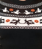 Smak Parlour Plus Size Black Witch Fair Isle Tammy Flare Dress