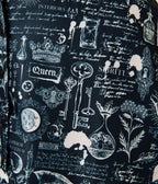Unique Vintage Black Bat Print & Bat Collar Darlene Swing Dress