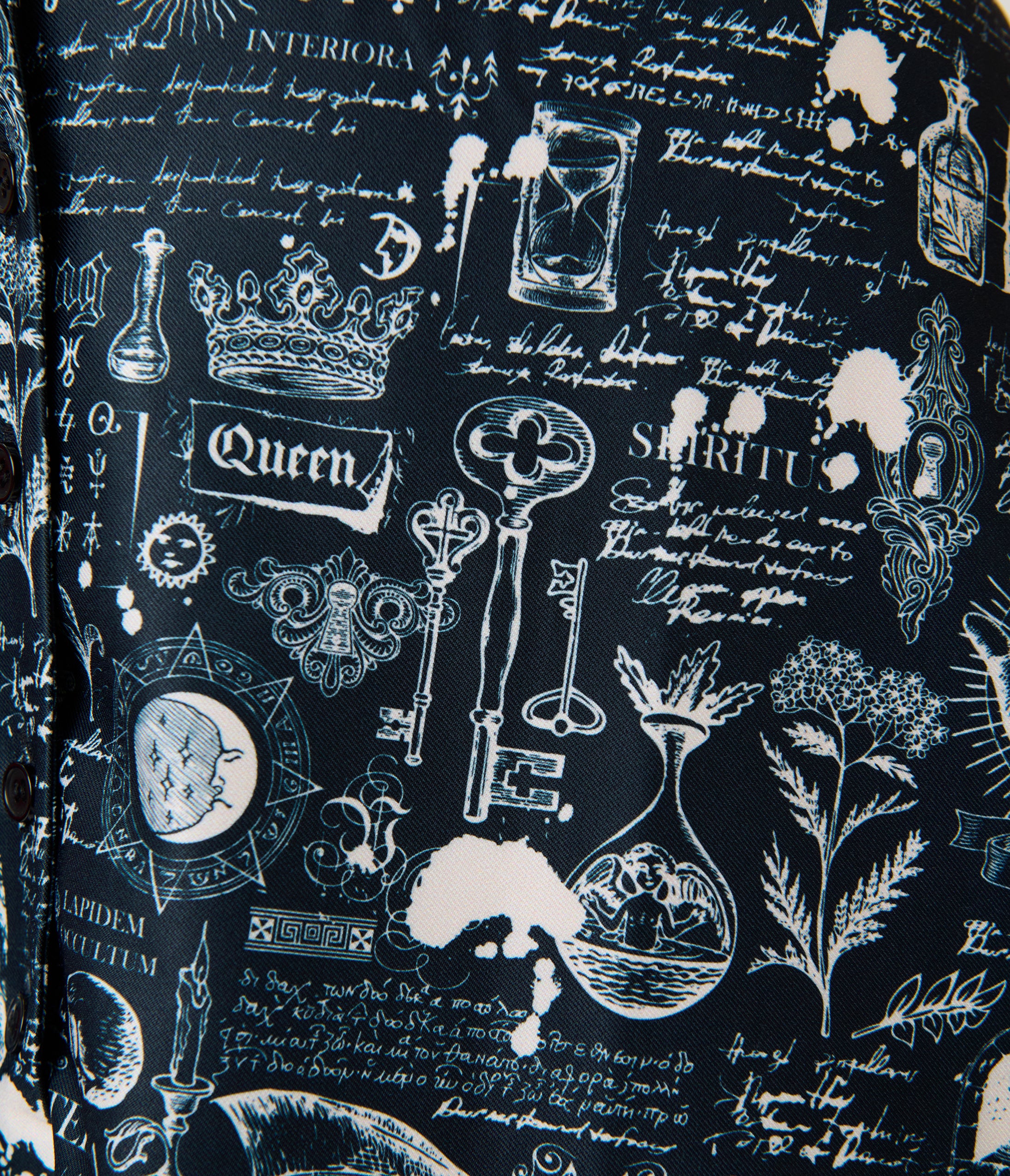 Unique Vintage Black Bat Print & Bat Collar Darlene Swing Dress