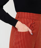 Unique Vintage Orange Pinstripe Sailor Ginger Pants