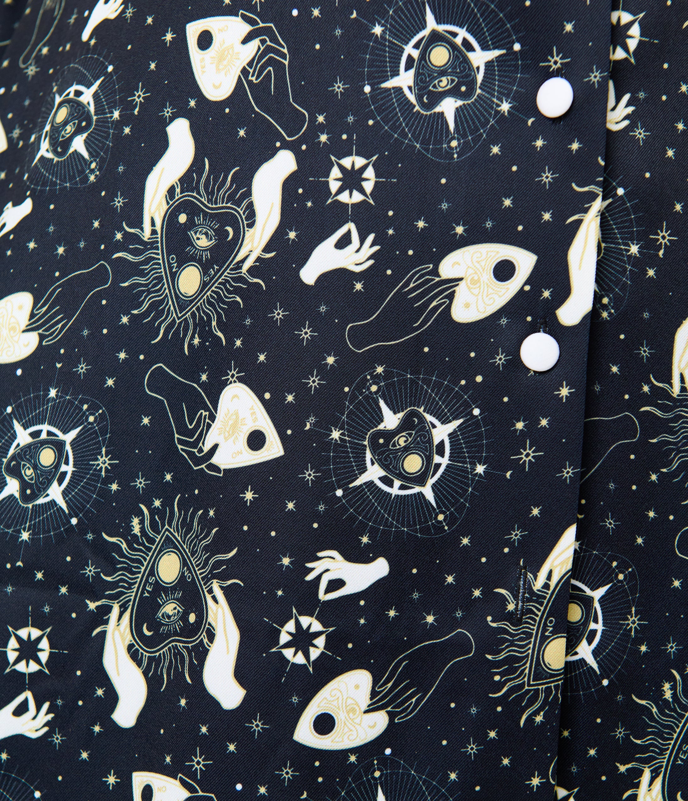 Unique Vintage Plus Size Black Ouija Print Alexis Swing Dress