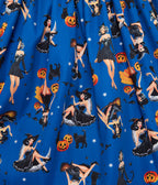 Unique Vintage Navy Pinup Witch Rachel Swing Dress