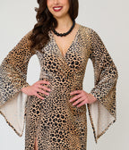 Unique Vintage Leopard Velvet Peggy Maxi Dress