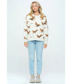 Heather Grey Squirrel Print Sweatshirt