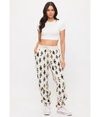 Heather Gray Cat Back Print Sweatpants