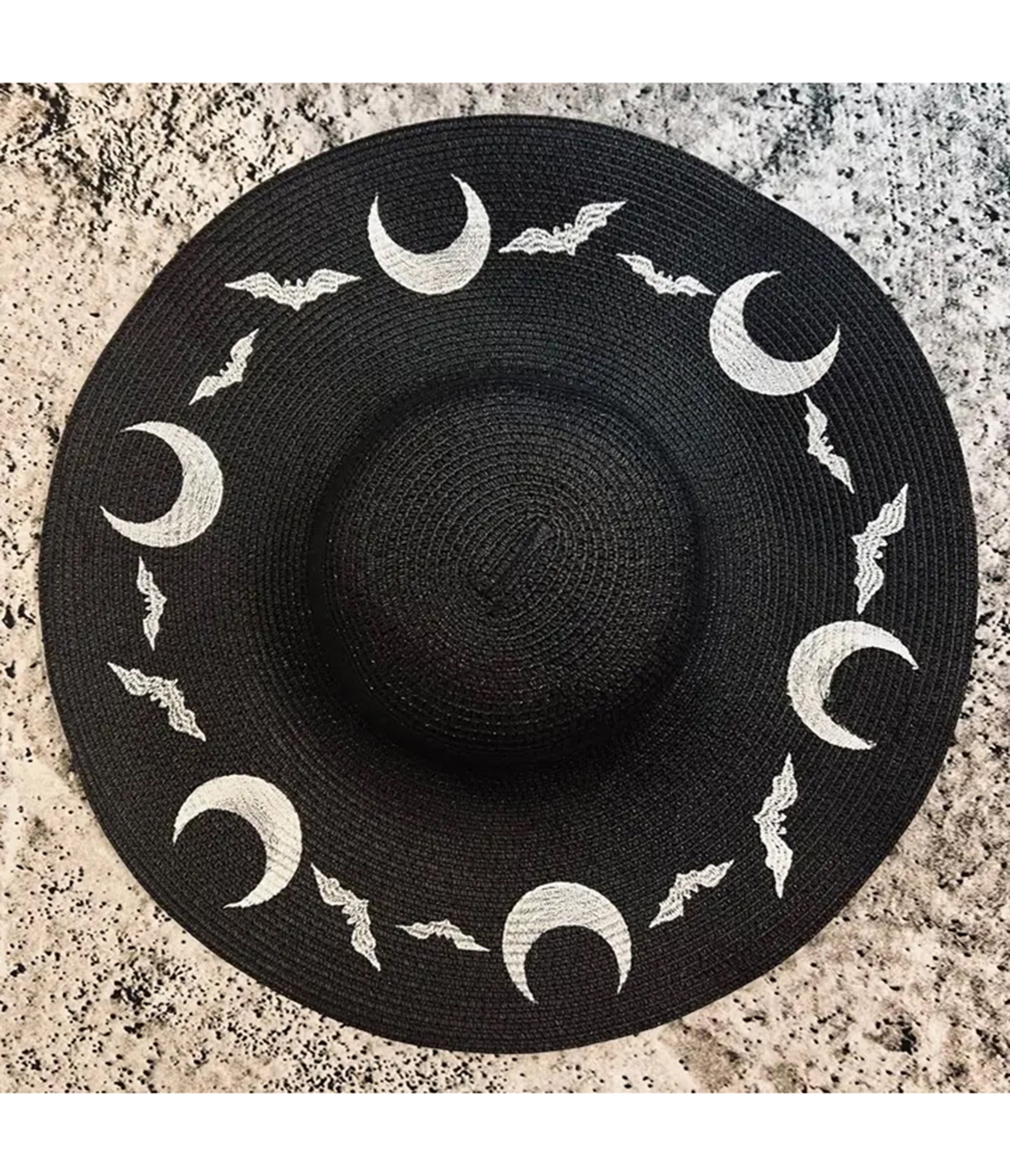 Witchwood Bags Black Moon & Bat Sun Hat