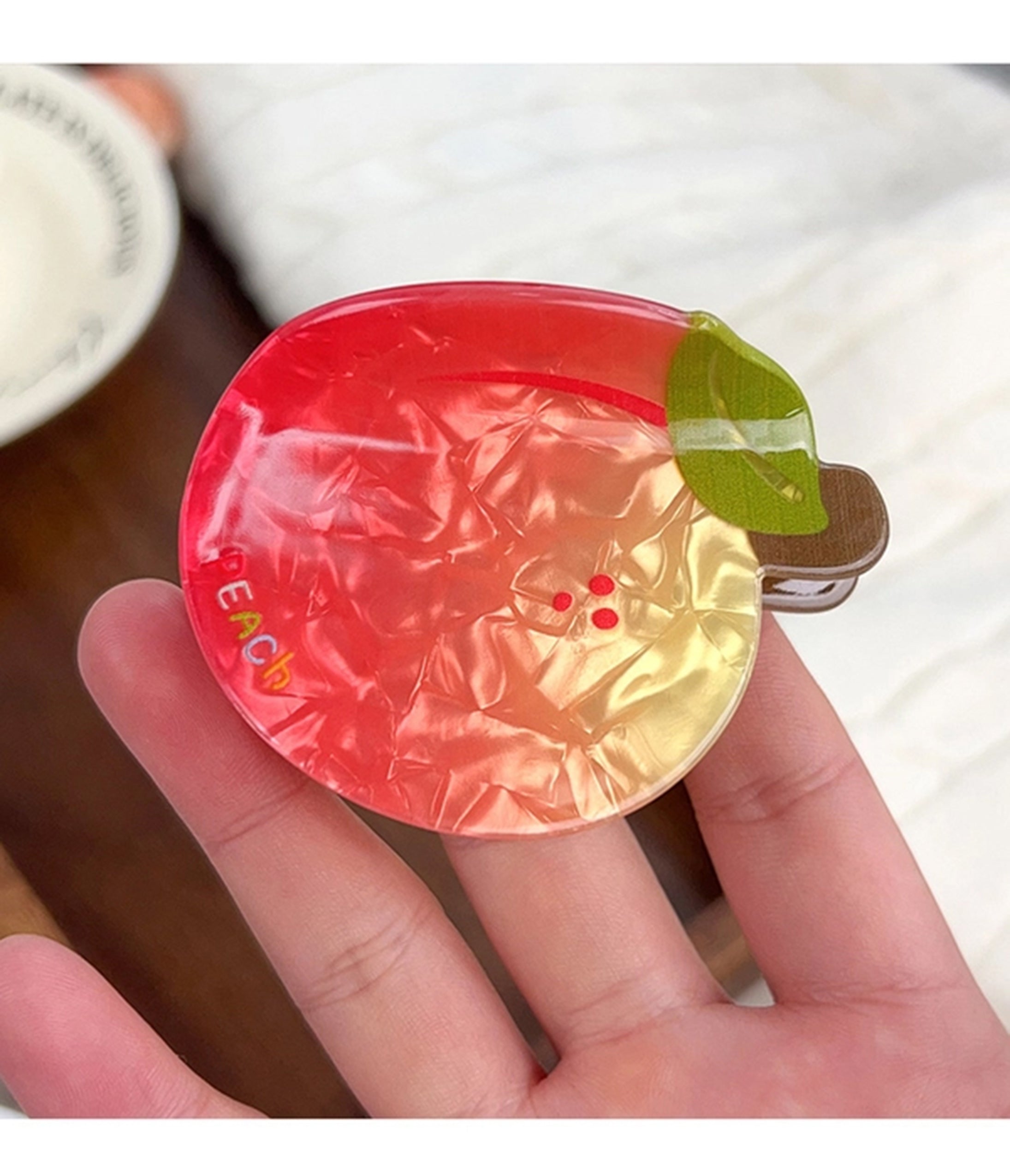 Peach Hair Claw Clip
