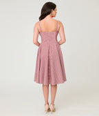Timeless London Red Gingham Button Detail Swing Dress