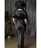 Witchwood Bags Black Satin Juliet Slip Maxi Dress
