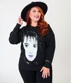 Beetlejuice x Unique Vintage Plus Size Black Lydia Deetz Long Sleeve Sweater
