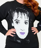 Beetlejuice x Unique Vintage Plus Size Black Lydia Deetz Long Sleeve Sweater