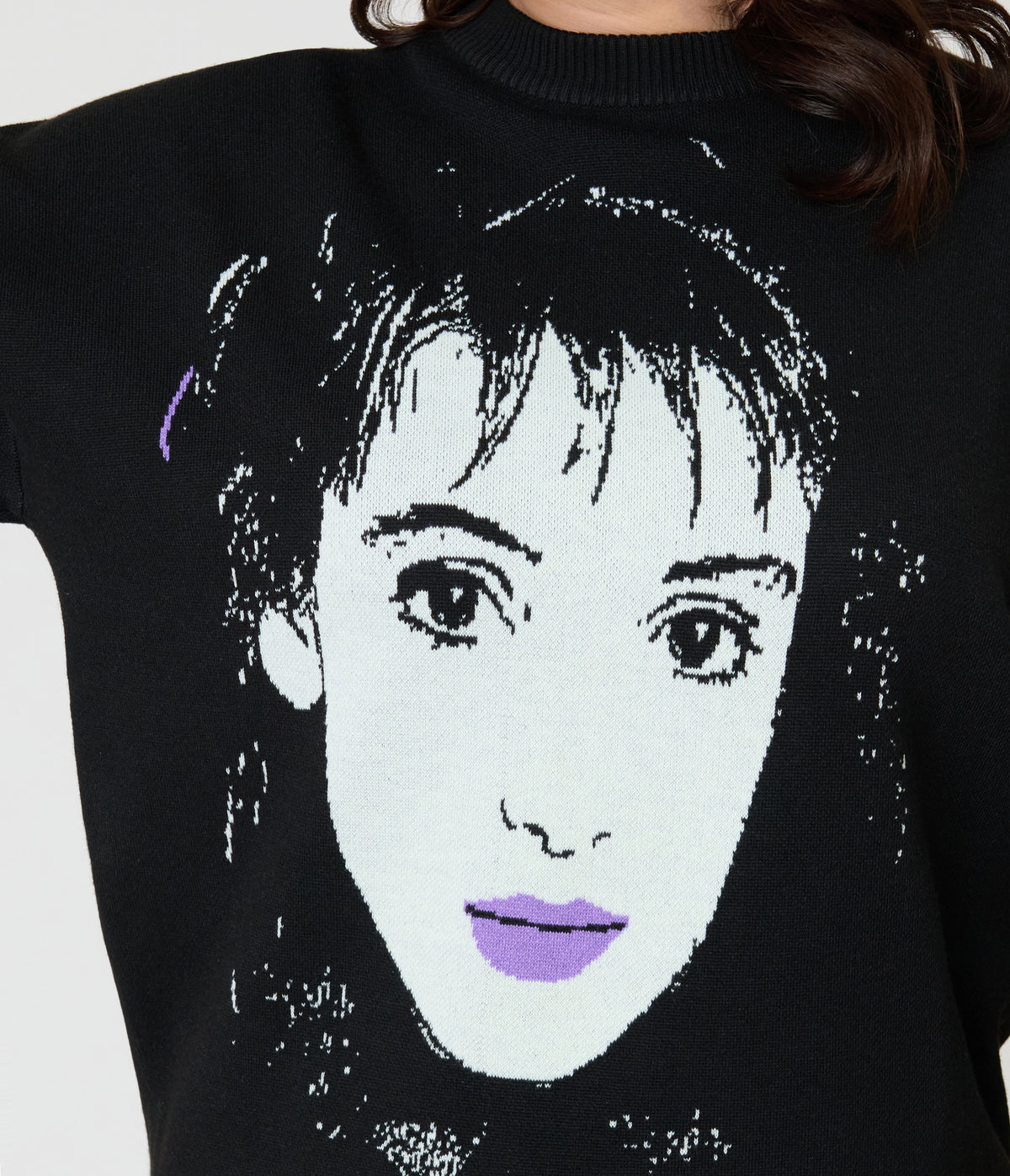 Beetlejuice x Unique Vintage Black Lydia Deetz Long Sleeve Sweater