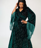 Smak Parlour Plus Size Emerald & Star Print Stevie Maxi Dress