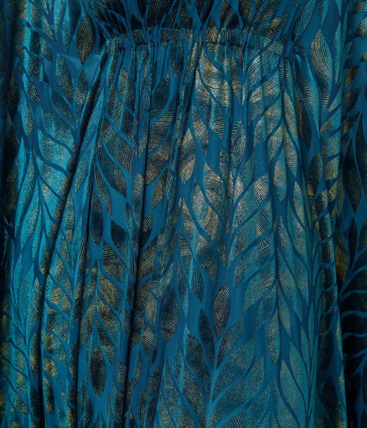 Smak Parlour Teal Velvet Burnout Batwing Caftan
