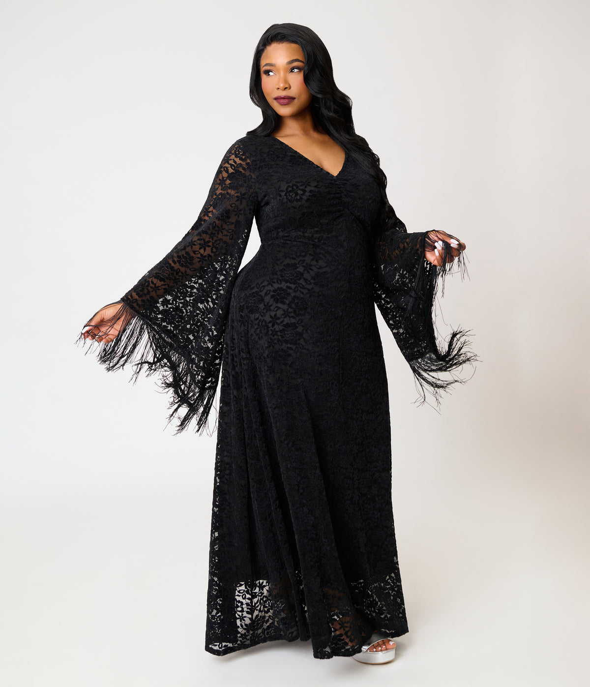 Smak Parlour Plus Size Black Lace Stevie Maxi Dress
