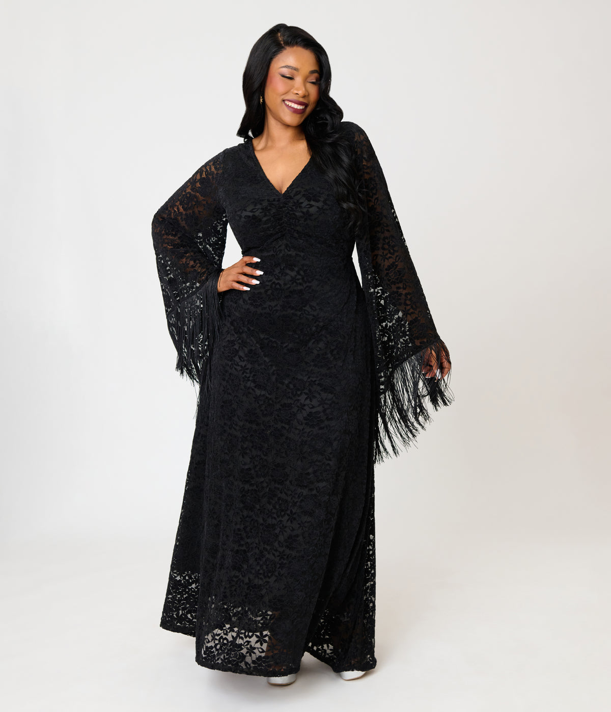 Smak Parlour Plus Size Black Lace Stevie Maxi Dress