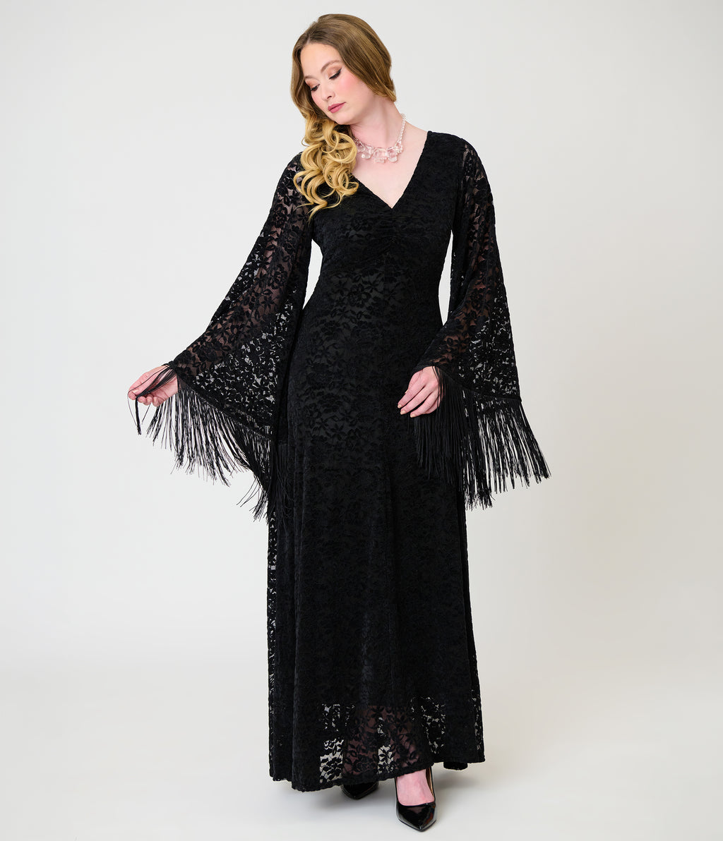 Smak Parlour Black Lace Stevie Maxi Dress