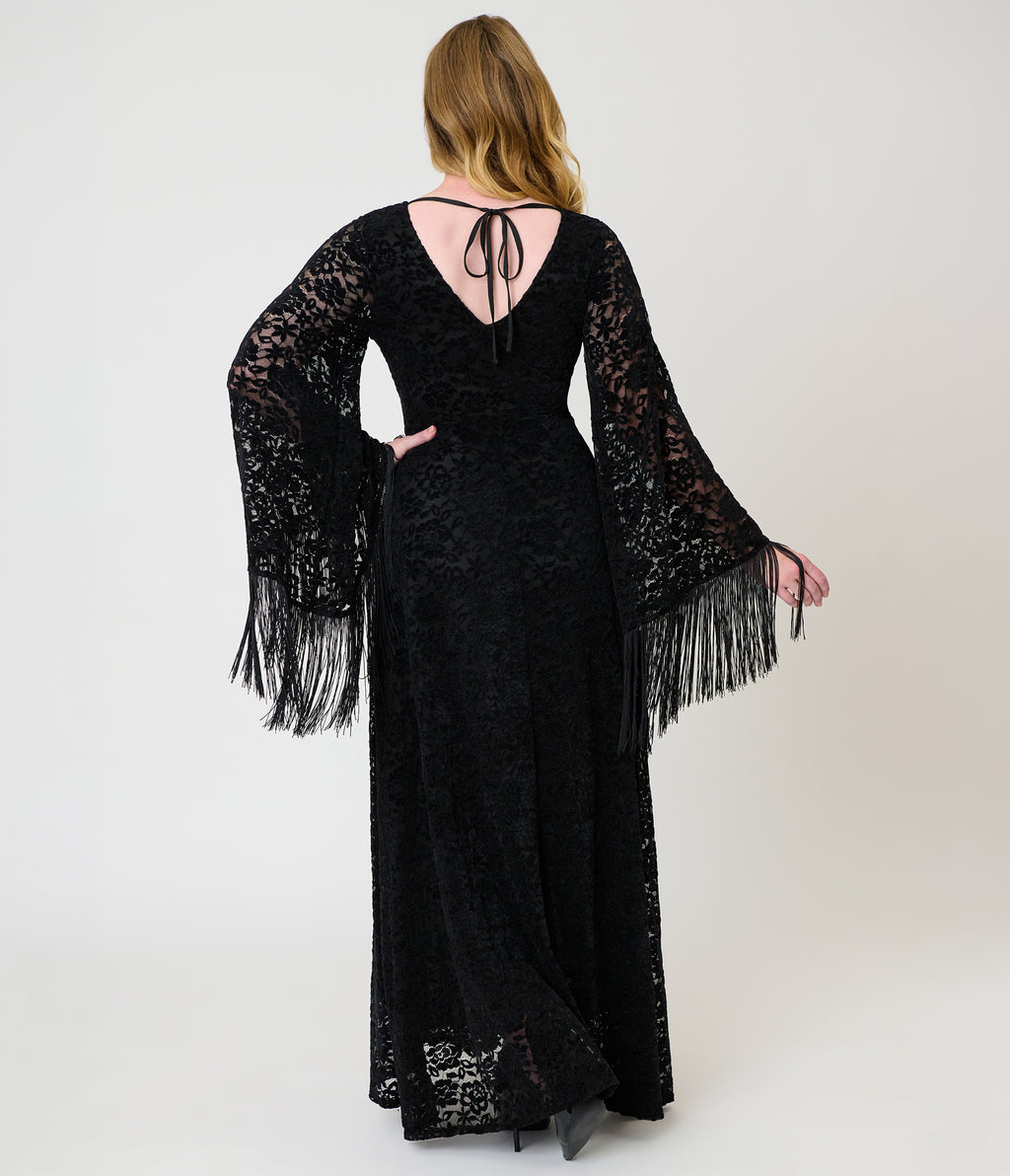 Smak Parlour Black Lace Stevie Maxi Dress