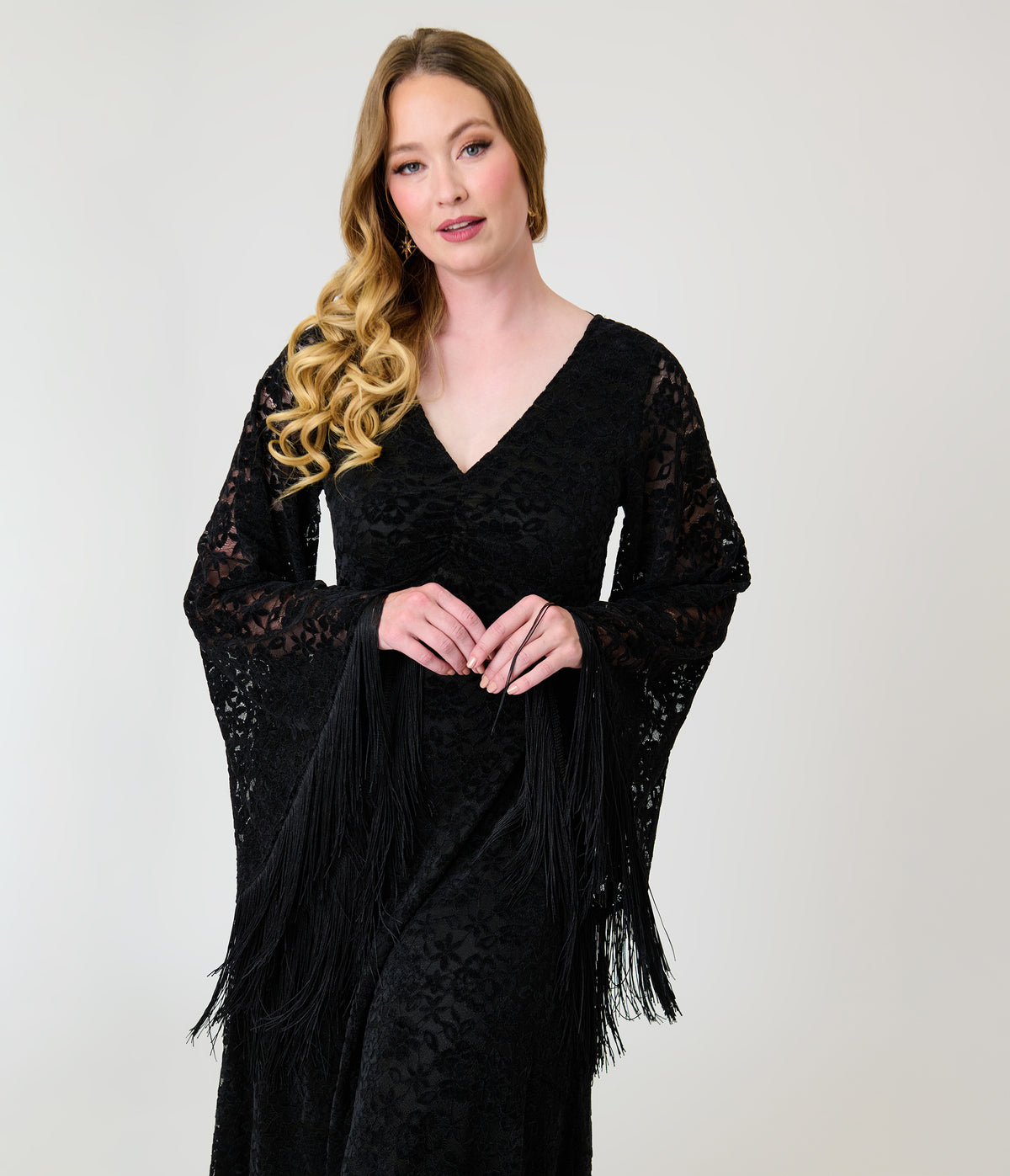 Smak Parlour Black Lace Stevie Maxi Dress