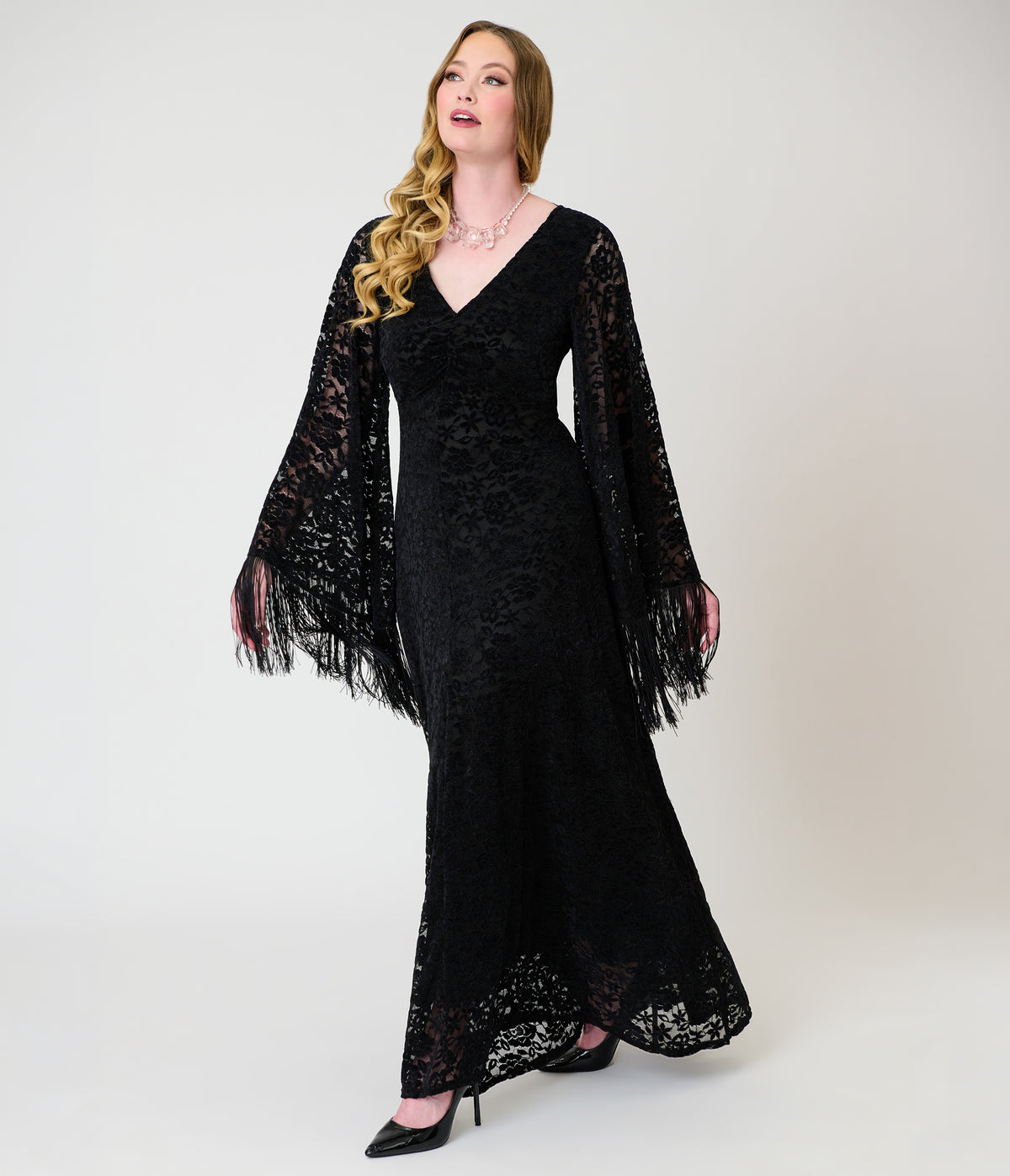 Smak Parlour Black Lace Stevie Maxi Dress