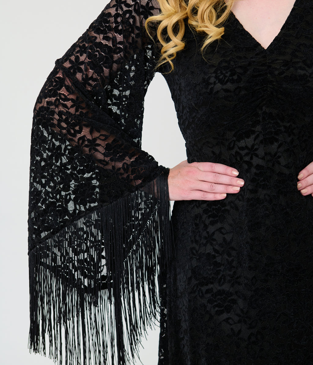 Smak Parlour Black Lace Stevie Maxi Dress