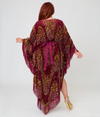 Smak Parlour Burgundy Sequin Angela Caftan Dress