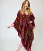 Smak Parlour Burgundy Sequin Angela Caftan Dress