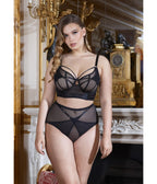 Black Sheer Mesh Eddie Crossover Bra