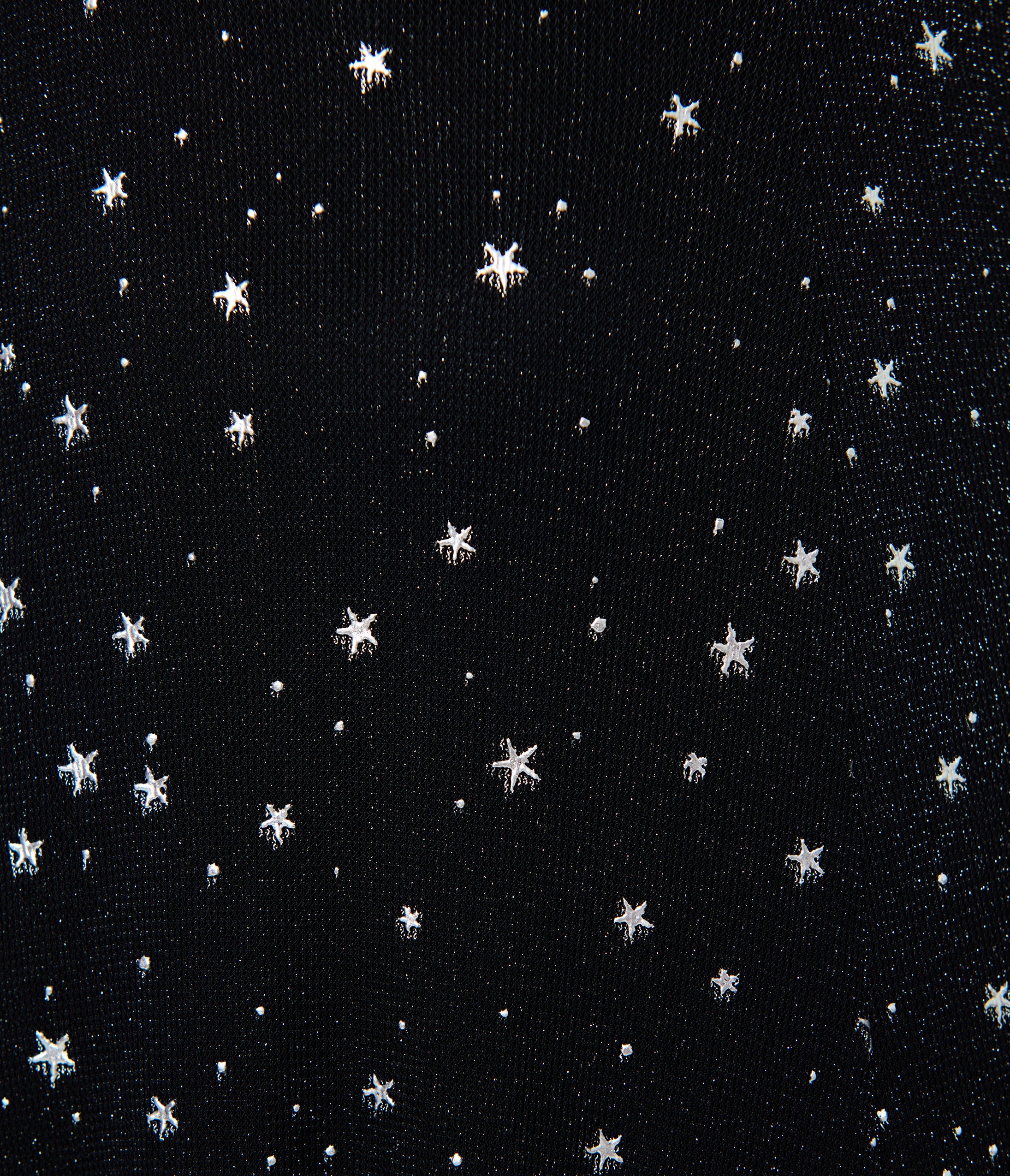 Unique Vintage Black & Star Print Long Sleeve Tara Maxi Dress